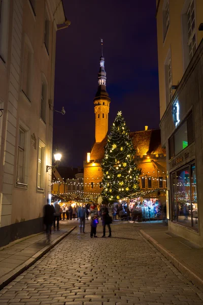 City hall square at Christmas — Stock Photo, Image