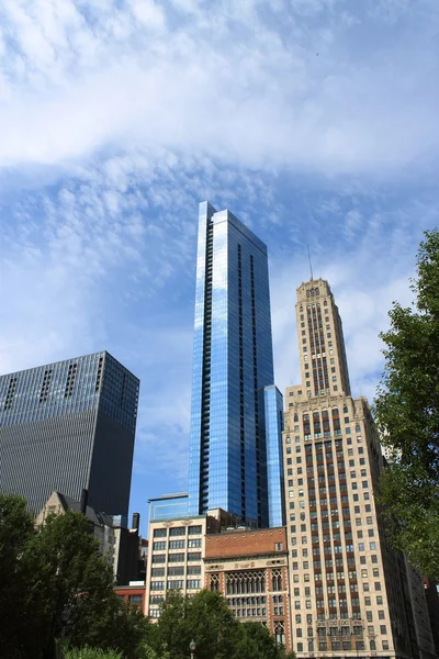 Chicago stadssiluett skyskrapor — Stockfoto