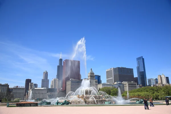 Chicago buckingham fontein — Stockfoto