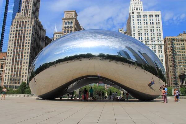 Chicago Bean Cloud Gate v parku Millenium — Stock fotografie