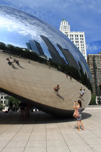 Chicago Cloud Gate beeldhouwkunst — Stockfoto