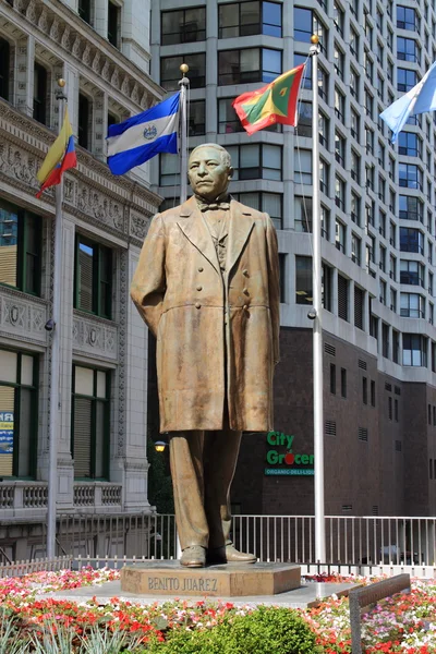 Chicagho - Estatua de Benito Juárez — Foto de Stock