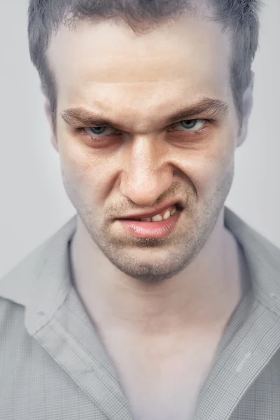 Gezicht van boze angry man — Stockfoto