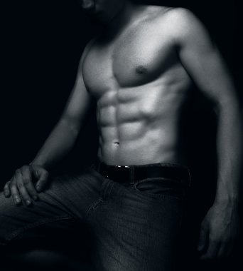 Seksi Abs kaslı adam uygun