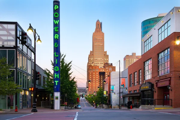 Kansas City makt och Light District — Stockfoto