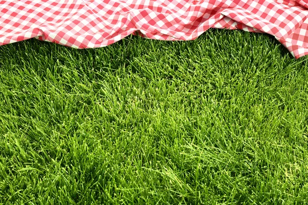 Piknik ruhával réten — Stock Fotó