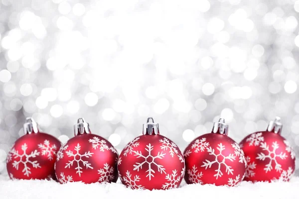 Christmas balls on glitter background — Stock Photo, Image