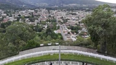 Antigua, Guatemala 'nın hava manzarası.