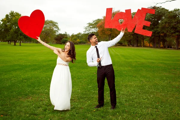 Casal feliz no amor. — Fotografia de Stock