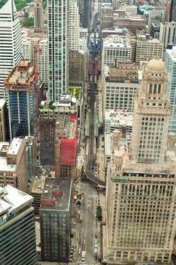 Chicago. Havadan görünümü Chicago downtown.