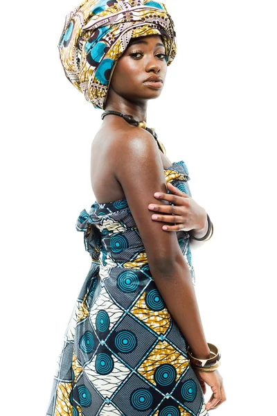 Modèle de mode afro-américain . — Photo