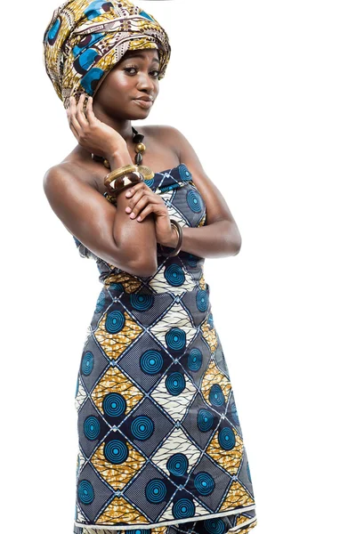 Vonzó fiatal afrikai divat modell. — Stock Fotó