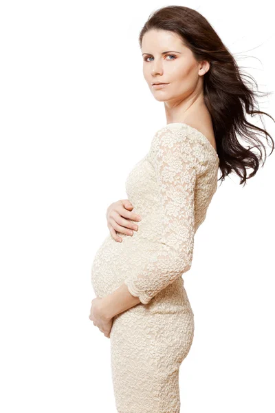 Krásná těhotná žena. — Stock fotografie