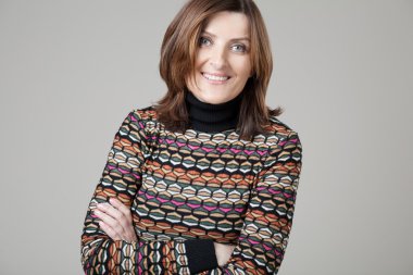 Kırk yaşında bir kadın Studio portresi 