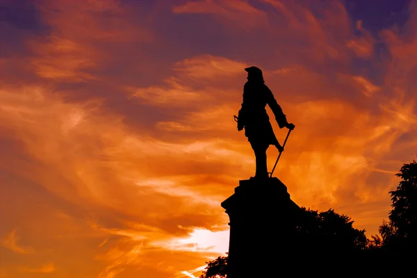 Silhouette de statue de Peter — Photo