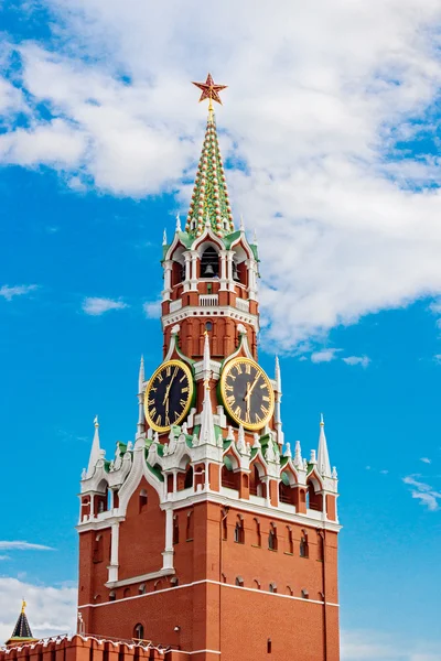 모스크바 크렘린에서 spasskaya 타워 — 스톡 사진