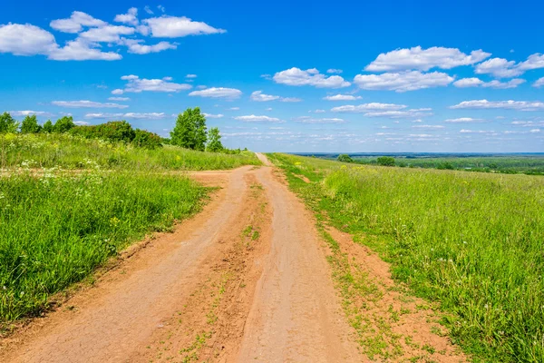 Dirt road in the field — Stock Photo, Image