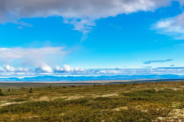 Vista Tundra Cordillera Horizonte Los Urales Subpolares Día Verano —  Fotos de Stock