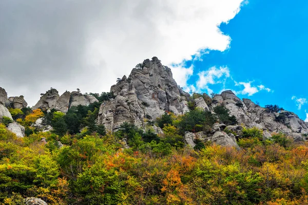 Paysage Vallée Des Fantômes Dans Les Montagnes Crimée Jour Automne — Photo