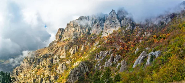 Paysage Vallée Des Fantômes Dans Les Montagnes Crimée Jour Automne — Photo