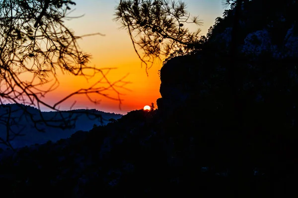 Landscape Bright Sunset Mountains Summer Evening — Stock Photo, Image