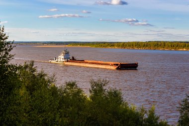 barge on river clipart