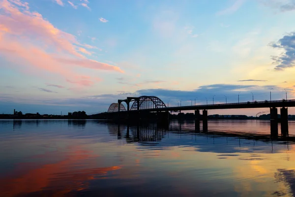 Bridge over dvina — Stock Photo, Image