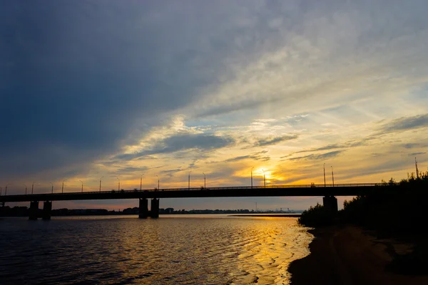 Bridge over dvina — Stock Photo, Image