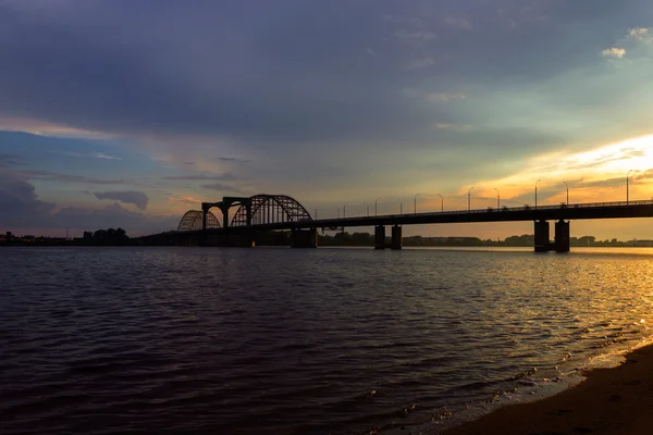 Bridge over dvina — Stock Photo, Image