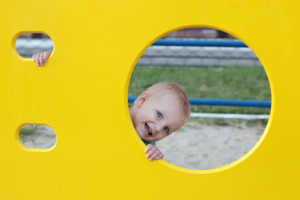 Boy looking out — Stock Photo, Image