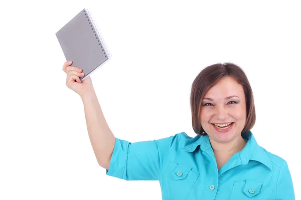 Vrouw met boek — Stockfoto