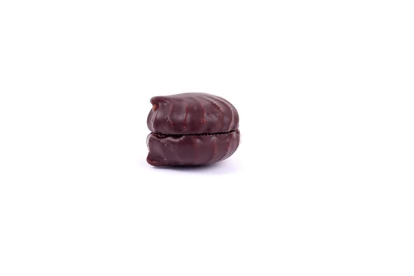 Marshmallow Envidraçado Com Closeup Chocolate — Fotografia de Stock