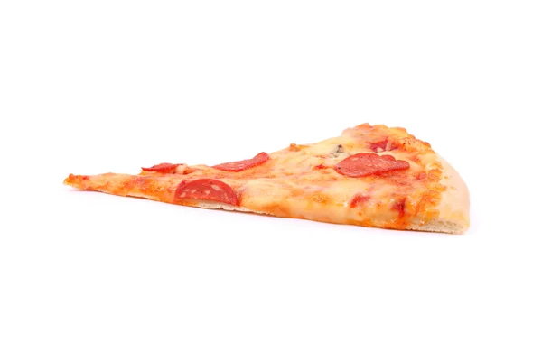Pizza pe alb — Fotografie, imagine de stoc