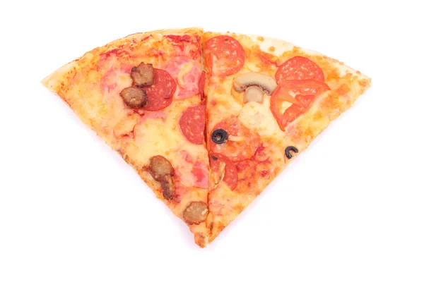 Pizza isolée sur blanc — Photo