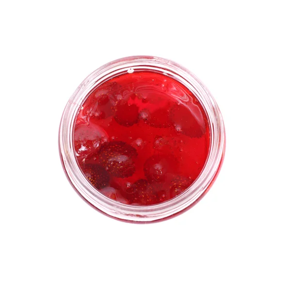 Jahodový džem closeup — Stock fotografie