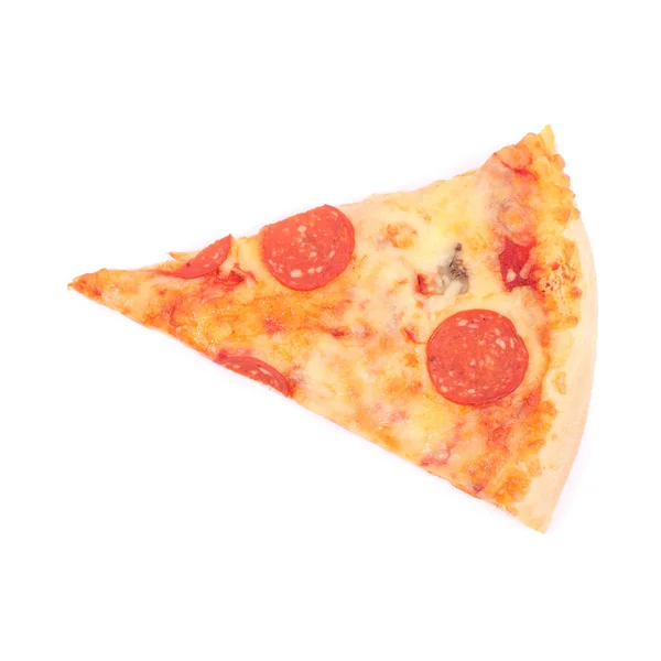 Slice Pizza Isolated White — Stock Photo, Image