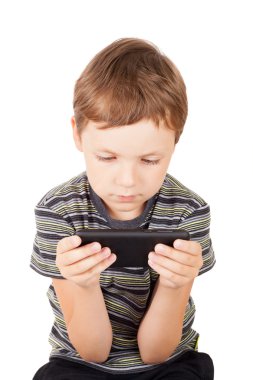 Pc tablet ile oynayan çocuk