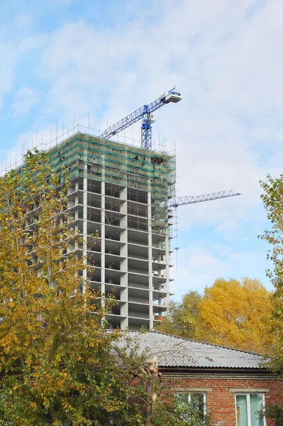 House building over the blue sky — Stock Photo, Image