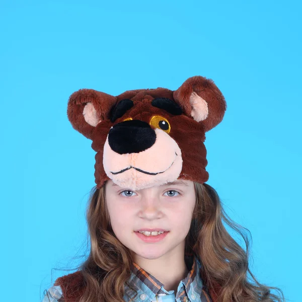 Little bear girl — Stock fotografie