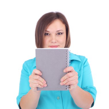 Kadın kitap yazma gri