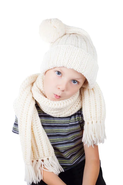 Chlapec v čepici — Stock fotografie