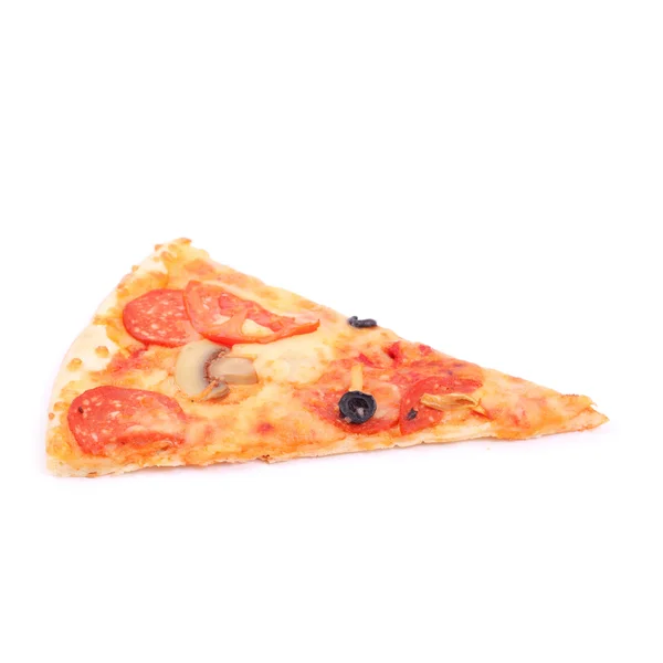 Pizza isoliert auf weiß — Stockfoto