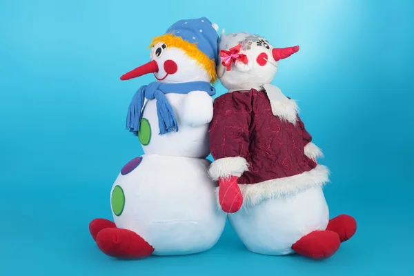 Boneco de neve feito de têxteis — Fotografia de Stock