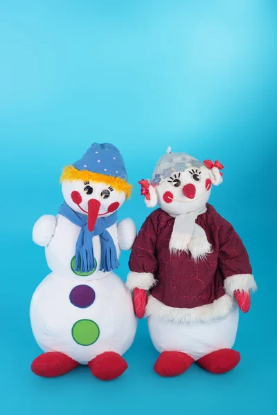Muñeco de nieve hecho de textil — Foto de Stock