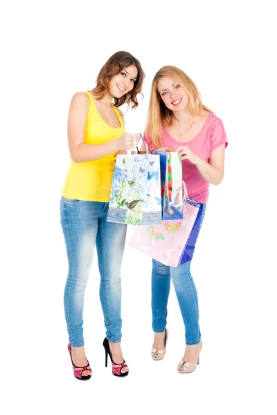Chicas de compras primer plano — Foto de Stock