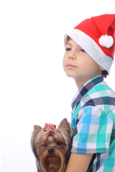 Kid with dog — Stock Photo, Image