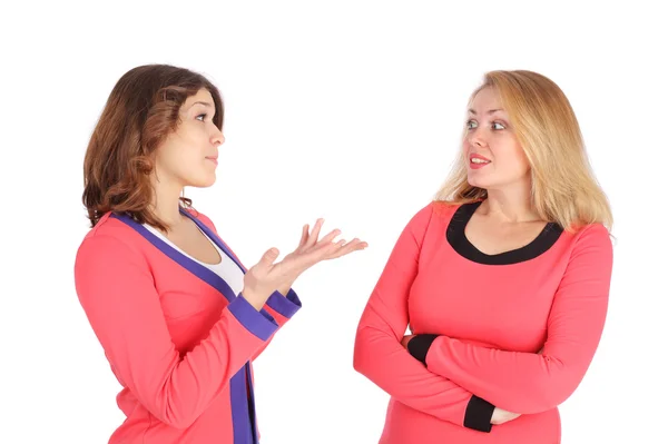 Girls speaking closeup — Stock Photo, Image