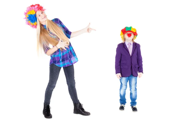 Schattig clowns beetje — Stockfoto