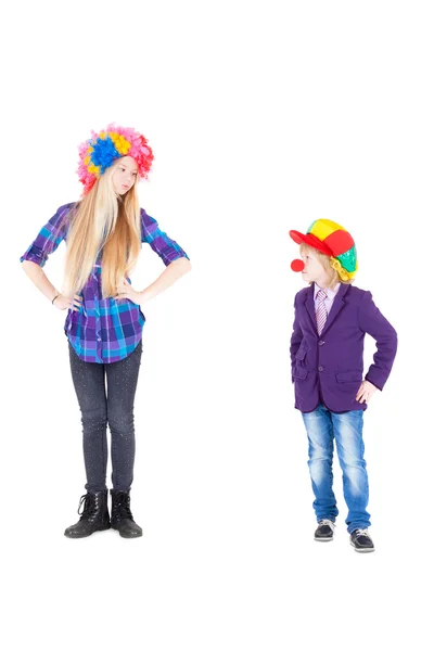 Niedliche kleine Clowns — Stockfoto