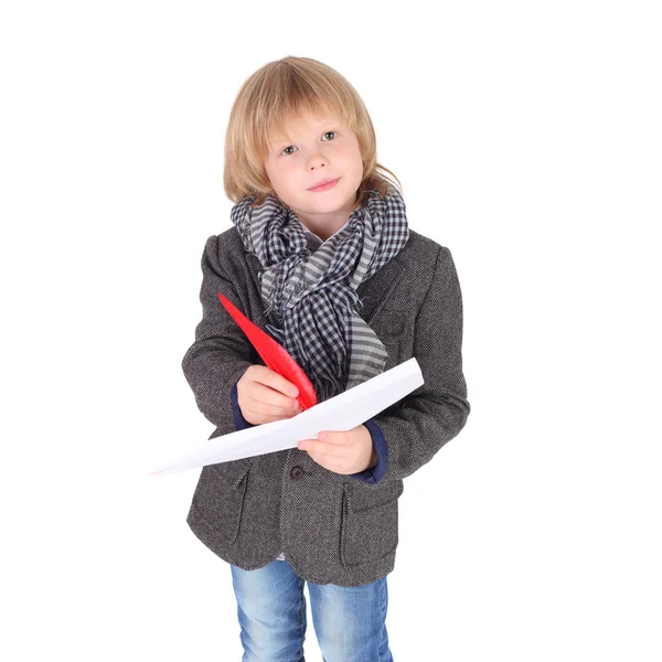 Schattig kind spelen van de kunstenaar — Stockfoto